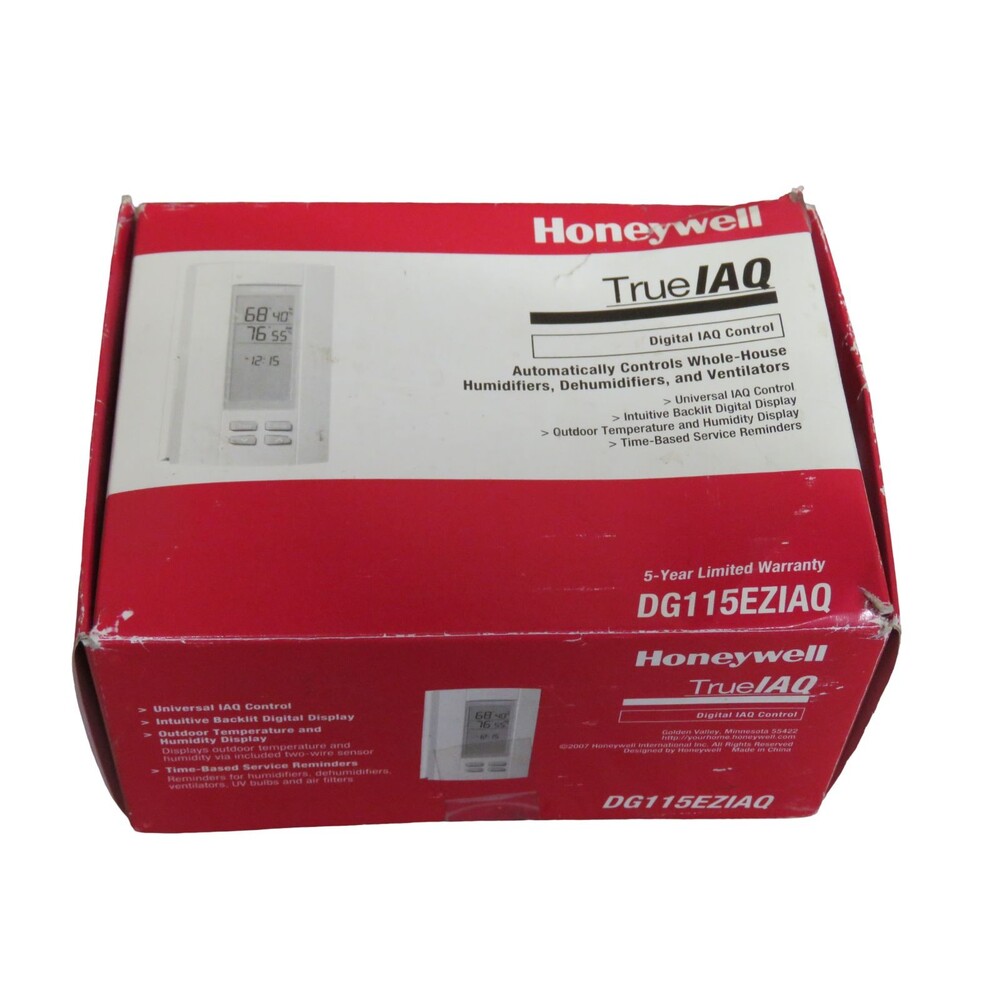 Honeywell DG115EZIAQ Digital True IAQ Control Thermostat (4i-1) NOB